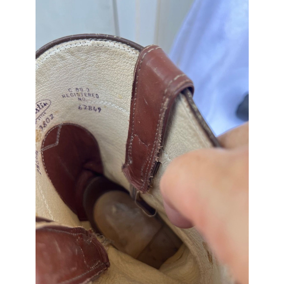 Unisex Justin Brown Western Cowboy Boots Size men’s size 7.5‎ made in USA - Picture 4 of 15